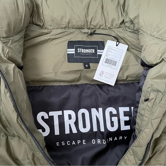 Stronger the Label Heat Padded Vest in Olive sz XL - Picture 3 of 7